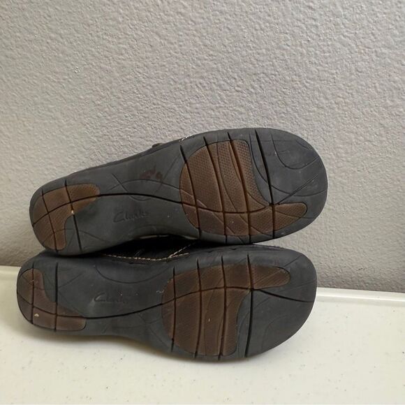Clarks Womens Shoes Size 8 Shoes Leather Black Unloop Removable Comfy $120 msrp - Picture 8 of 9